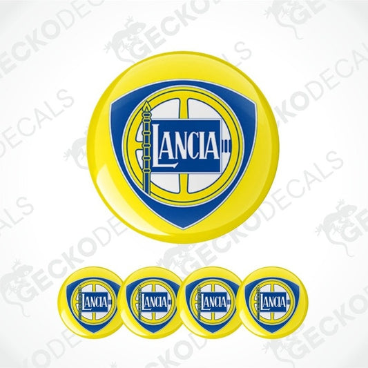 Set of Lancia logos on a white background