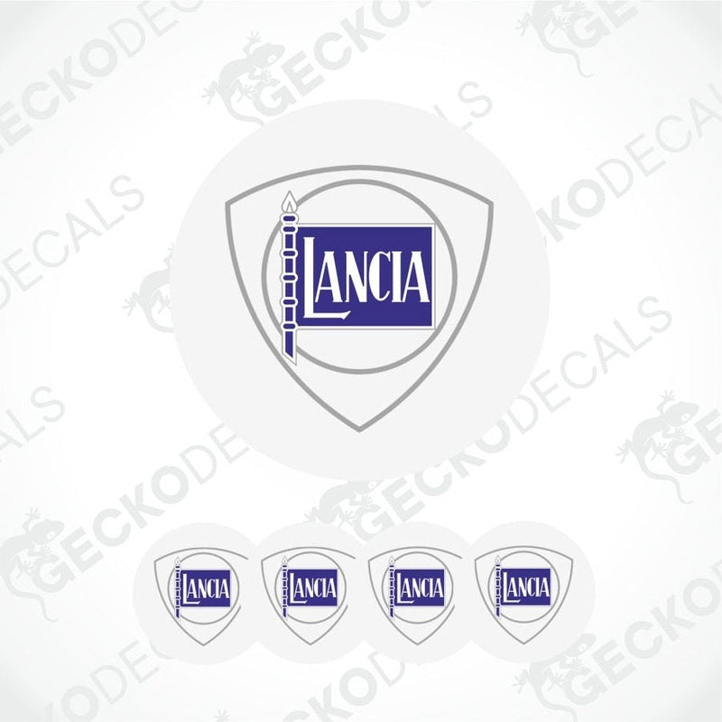 Lancia logo decal set on a white background