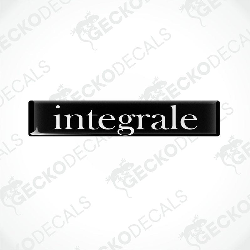  Black vinyl decals with the word 'integrale' written in white letters.