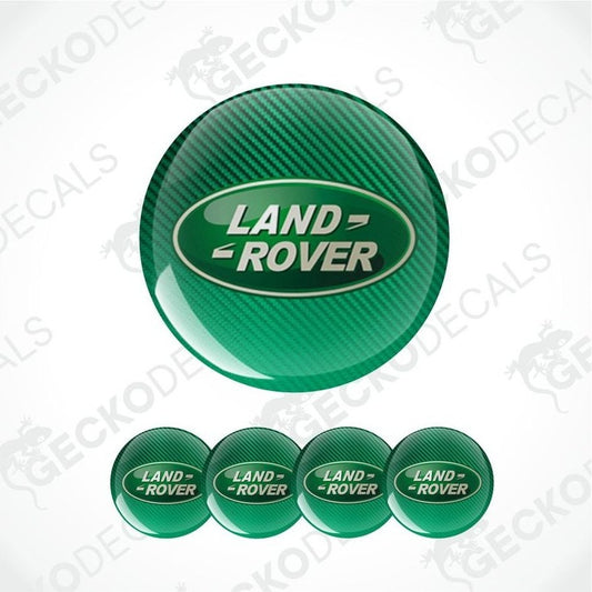 Green Land Rover logo decal on a white background