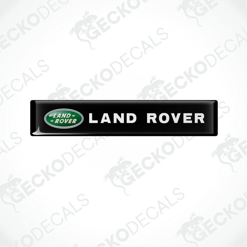 Black vinyl stickers with the Land Rover brand logo in green.