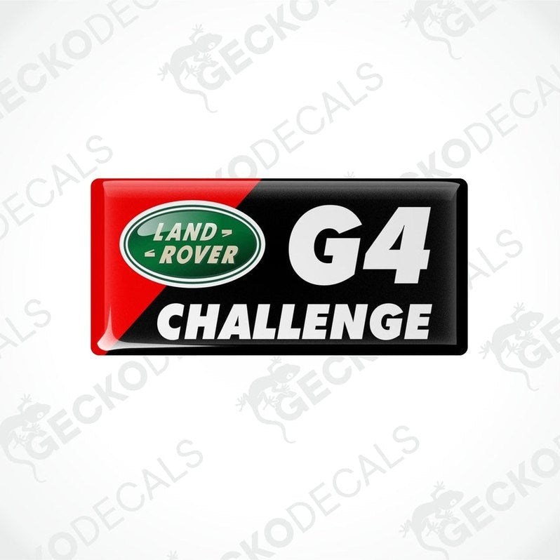  Stickers in red and black Land Rover G4 CHALLENGE