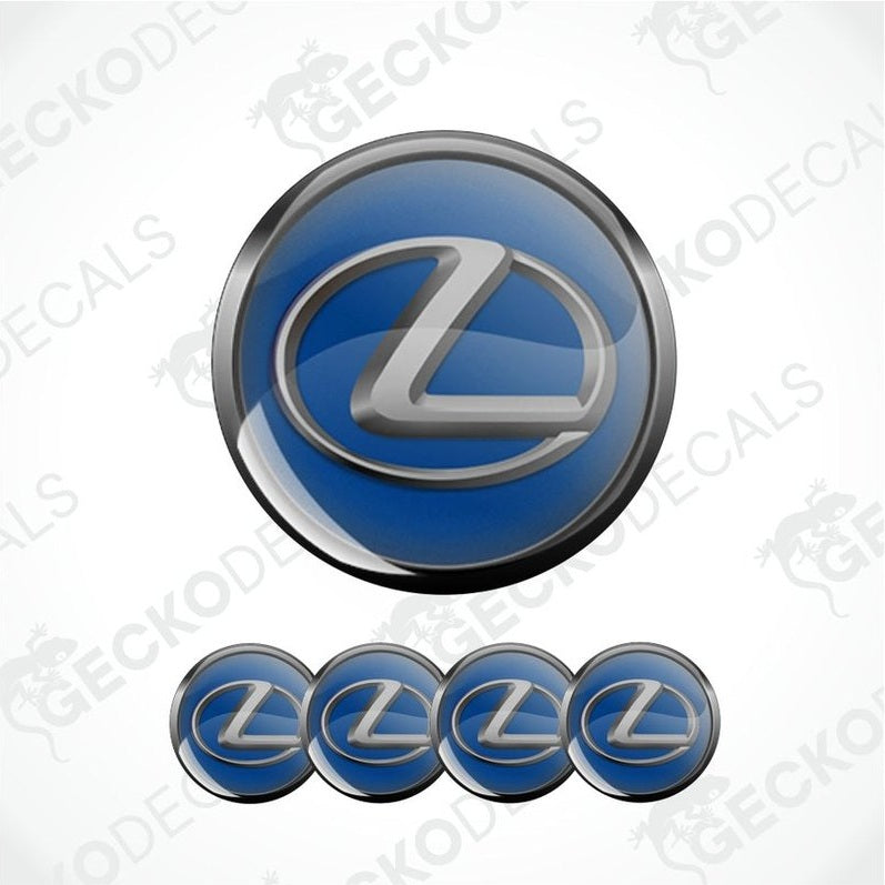 Lexus logo and multiple Lexus emblems on a white background with 'Gecko Decals' watermark.