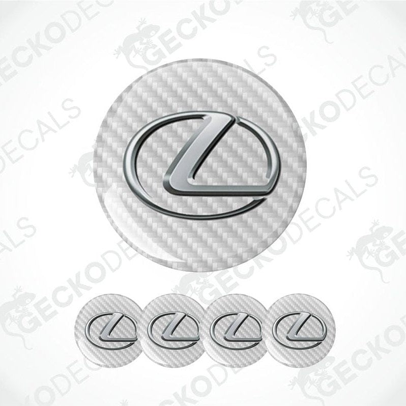 Carbon fiber pattern Lexus logo decal on a white background