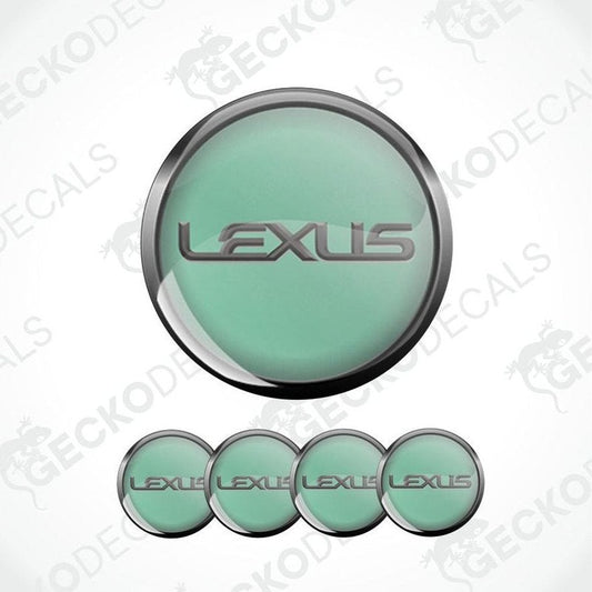 Set of Lexus logo emblems on a white background with 'Gecko Decals' branding.