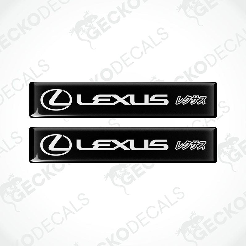 Set of two black vinyl decals with the LEXUS logo in white.