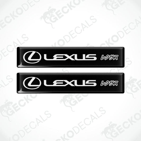 Set of two black vinyl decals with the LEXUS logo in white.