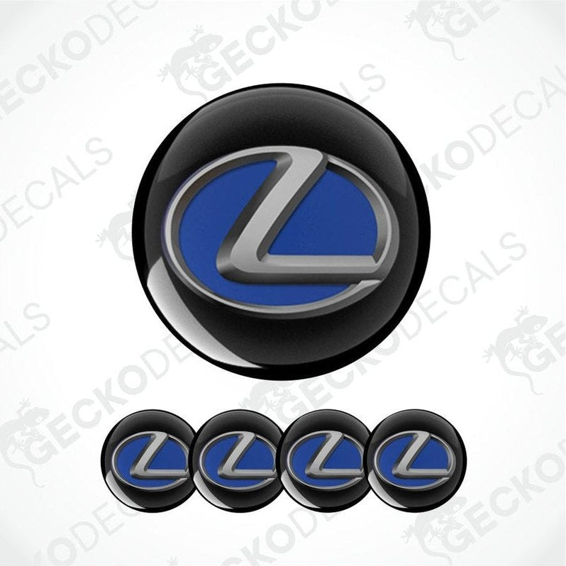 Lexus logo decal set on a white background with 'Gecko Decals' watermark.