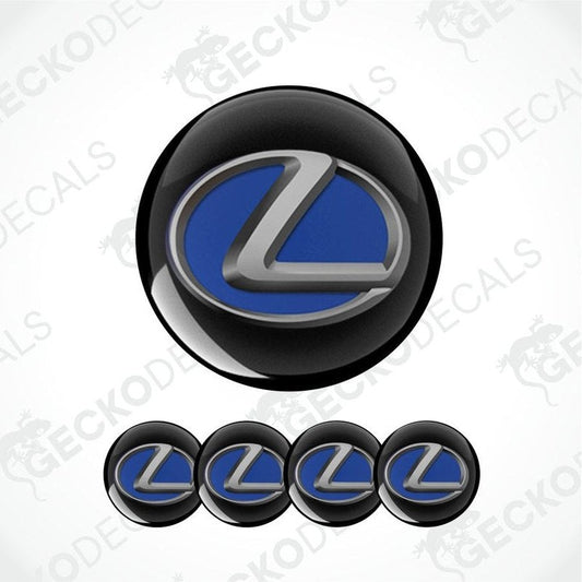 Lexus logo decal set on a white background with 'Gecko Decals' watermark.