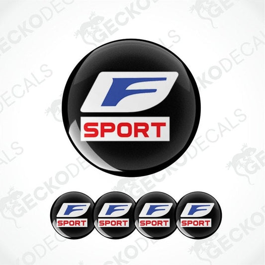 F Sport logo on a black background with multiple copies of the logo below.