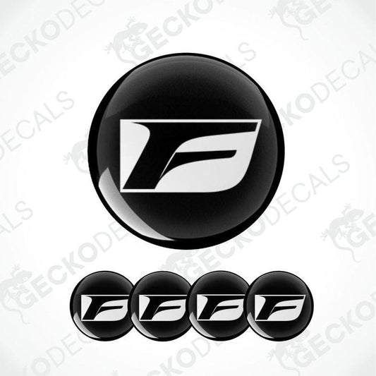 Black and white F logo with 'GECKO DECALS' branding on a white background