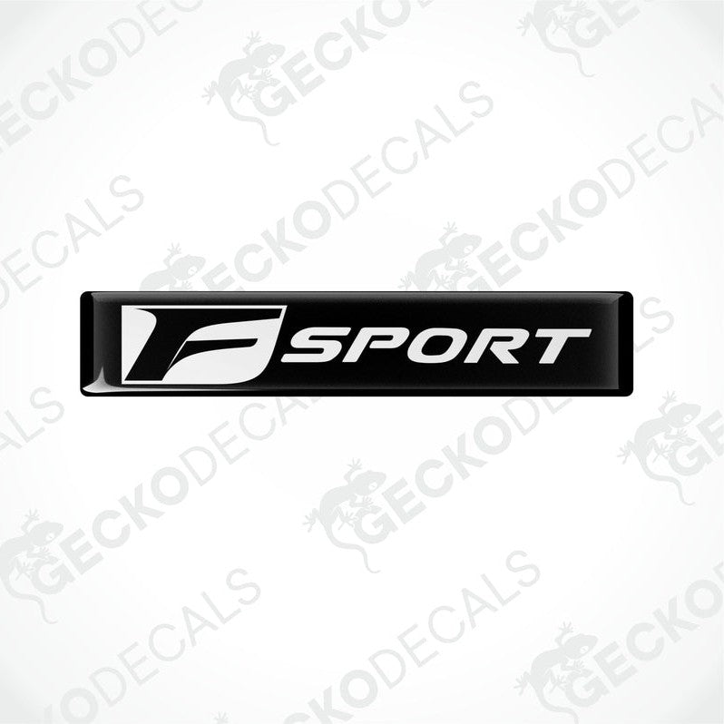 Black vinyl stickers with the Lexus F Sport logo on a white background.