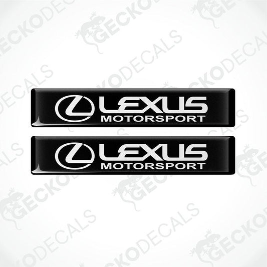 Two black vinyl stickers with the Lexus Motorsport logo in white.