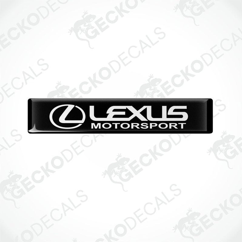  Black vinyl stickers with the Lexus Motorsport logo in white.