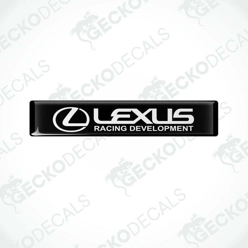 Black vinyl stickers with the Lexus Racing Development logo in white.