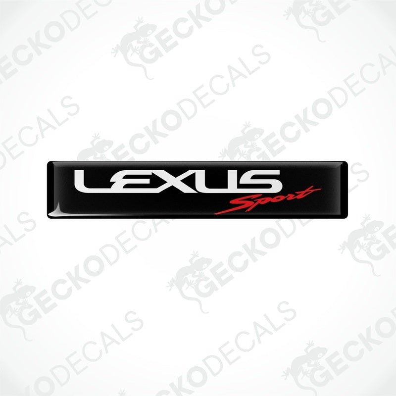  Black vinyl stickers with the LEXUS SPORT logo in white and red text.