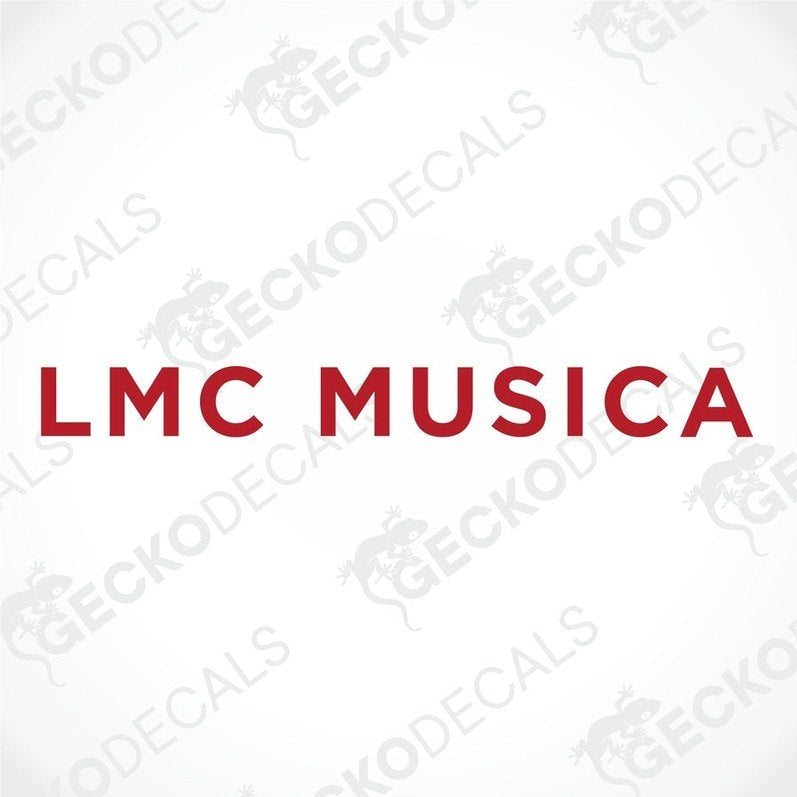 LMC Musica caravan die-cut decal sticker in red