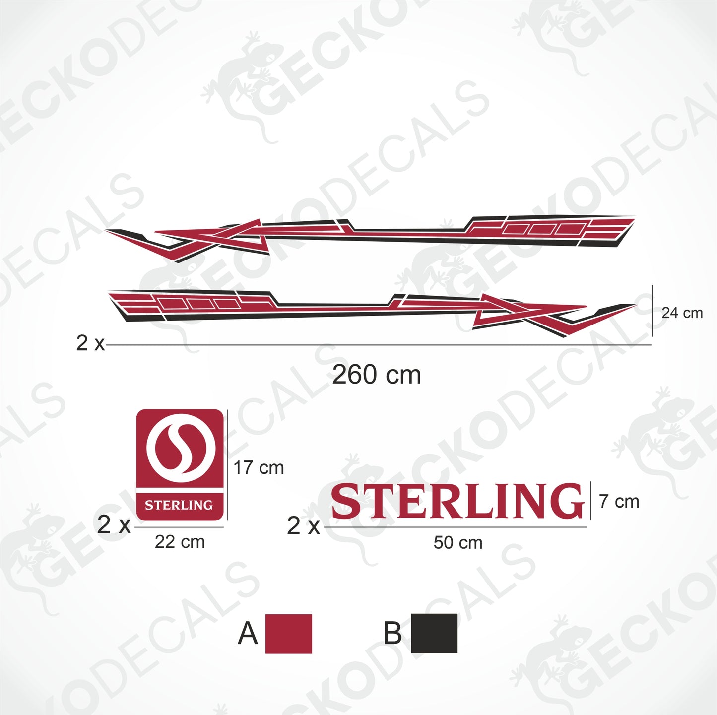 STERLING HUSVAGNSDEKORATIONSSATS