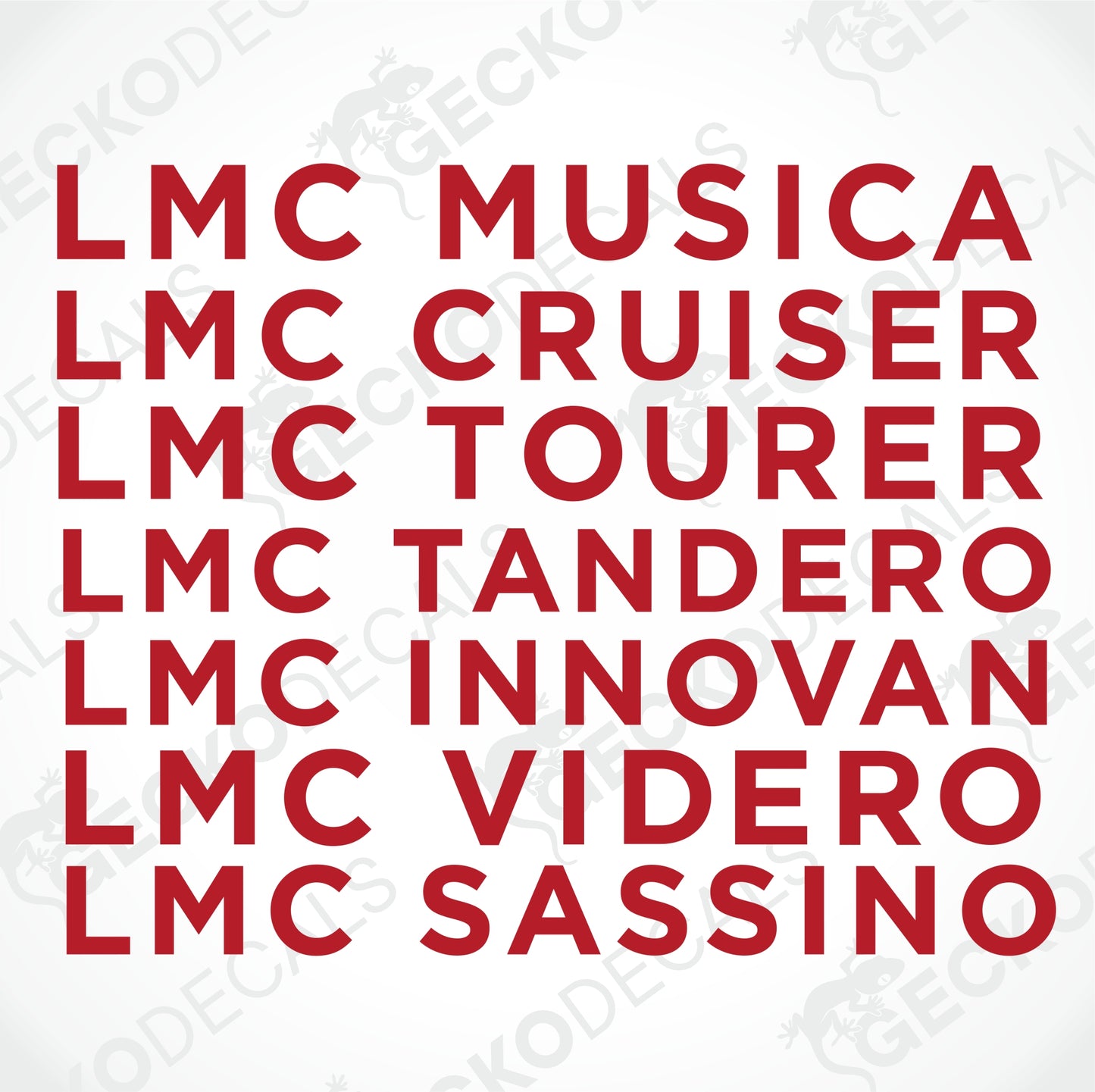 LMC MUSICA/CRUISER/TOURER/TANDERO/INNOVAN/VIDERO/SASSINO