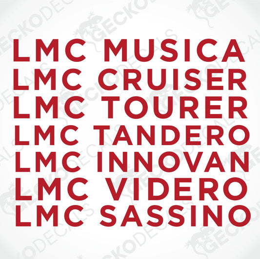 LMC MUSICA/CRUISER/TOURER/TANDERO/INNOVAN/VIDERO/SASSINO