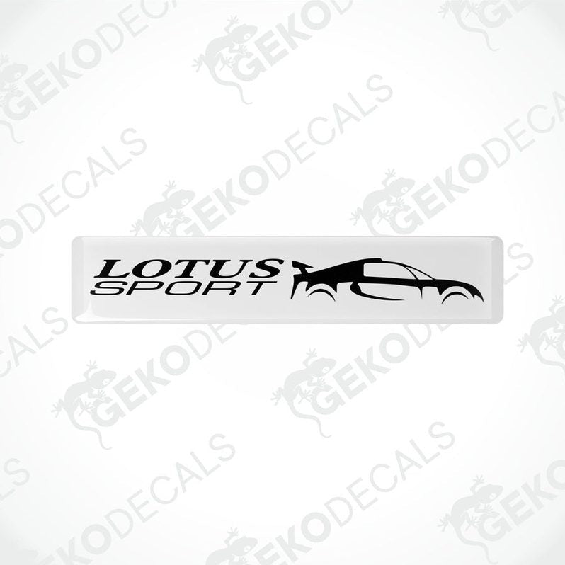 White vinyl stickers with the LOTUS Sport logo depicting a car.