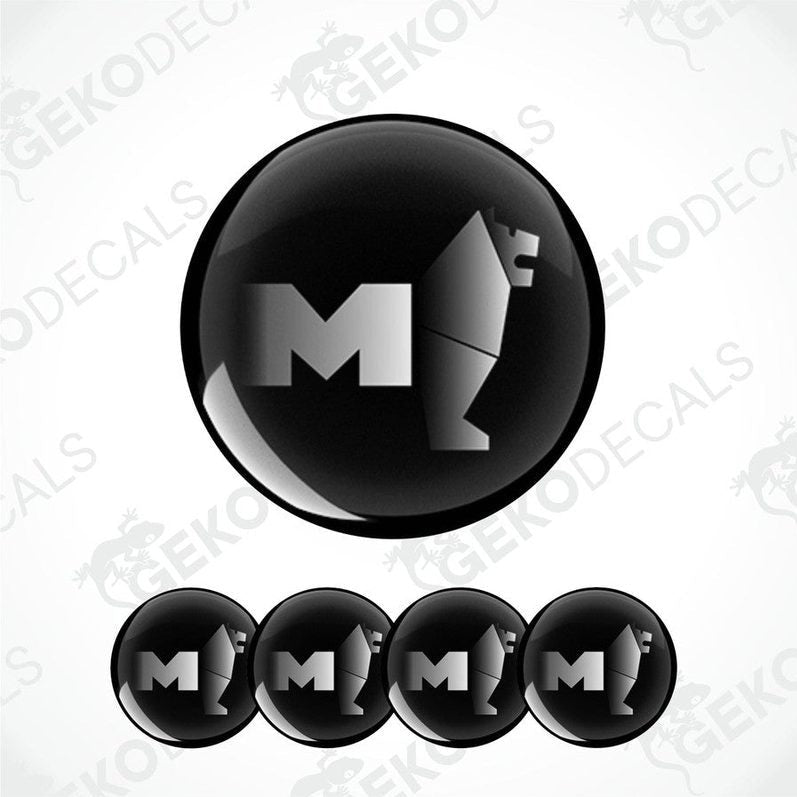 Set of four black vinyl decals with the 'MAN' brand logo.