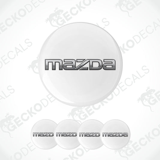 Mazda logo on a white background with 'Gecko Decals' branding.