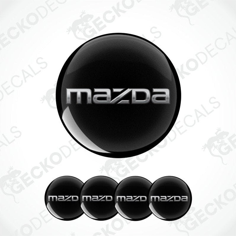 Mazda logo decal on a white background