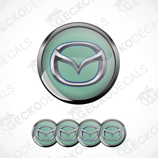 Mazda logo and emblem set on a white background with 'Gecko Decals' branding.