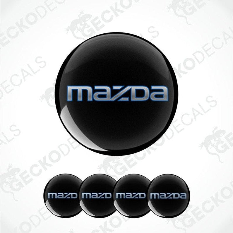 Mazda logo decal on a white background