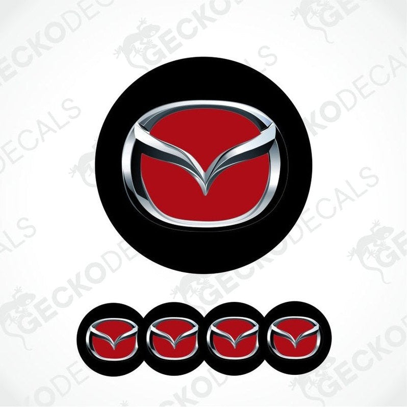 Mazda logo and brand name on a white background