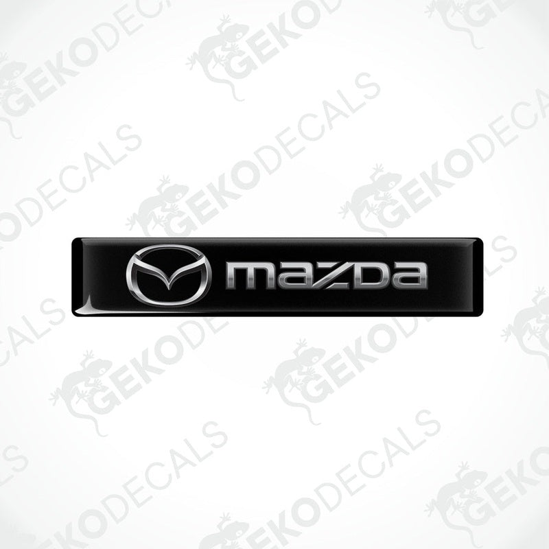 Black vinyl stickers with the Mazda logo in the center.