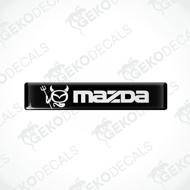  Black and white vinyl decals with the Mazda logo.