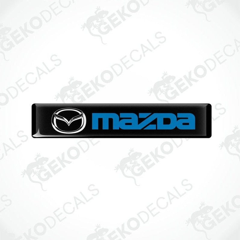 Black and blue vinyl decals with the Mazda logo