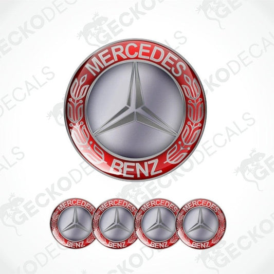 Mercedes-Benz logo with red border on a white background