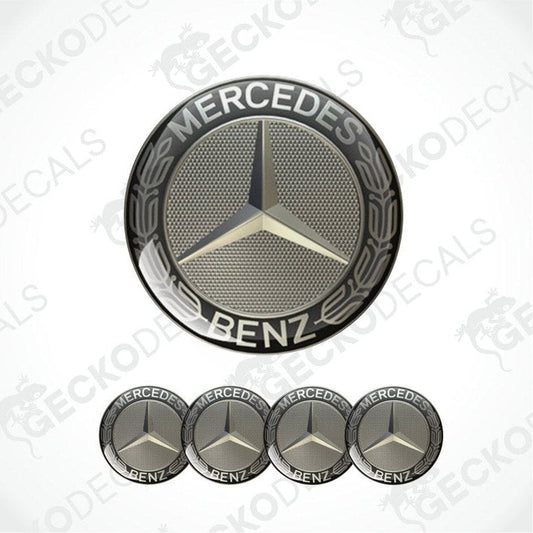 Mercedes-Benz logo and emblem set on a white background