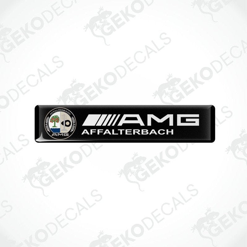  Black vinyl stickers with the Mercedes-Benz AMG Affalterbach Germany branding.