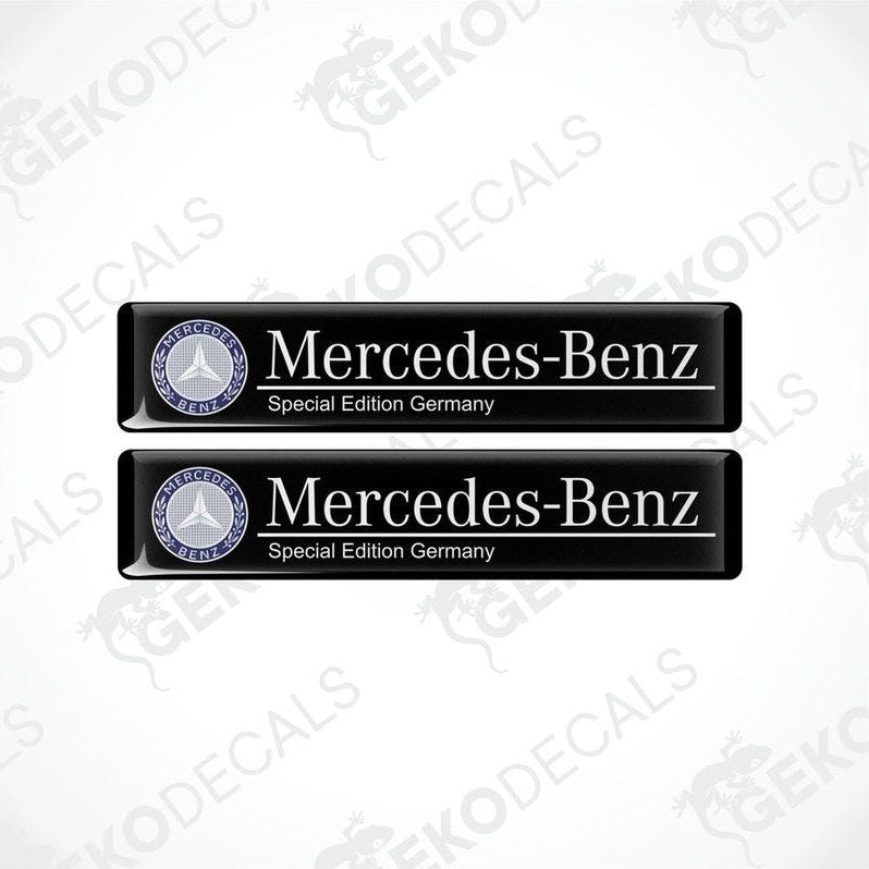 Two black vinyl stickers with the Mercedes-Benz logo and text 'SPECIAL EDITION GERMANY'.