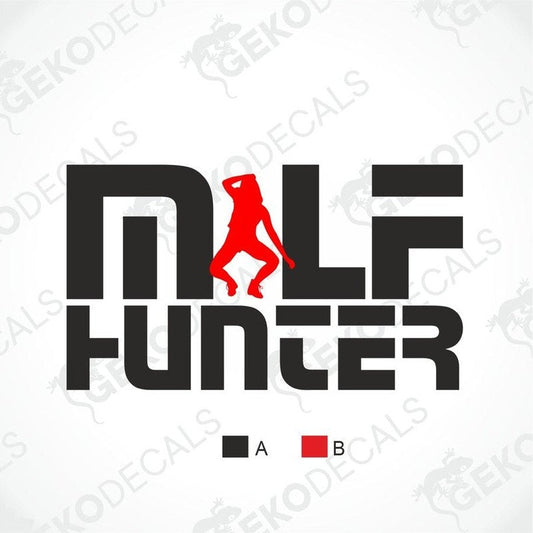 Logo with 'Half Hunter' text and a red silhouette on a white background