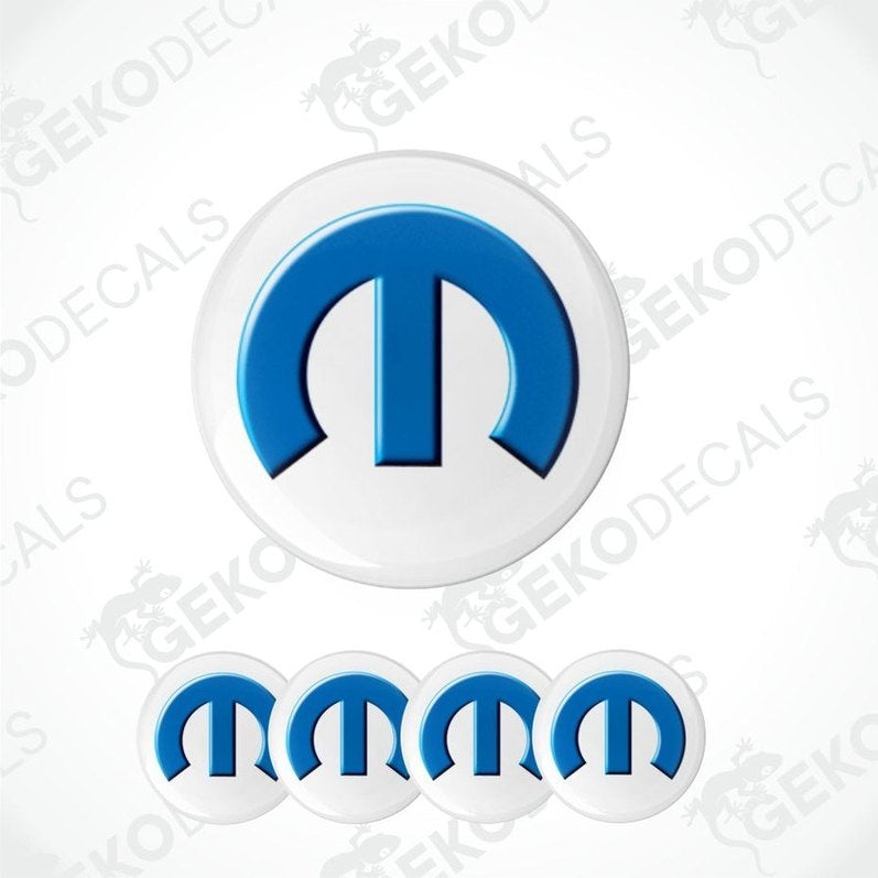 Mopar logo and text on a white background with 'Geckodecals' watermark.