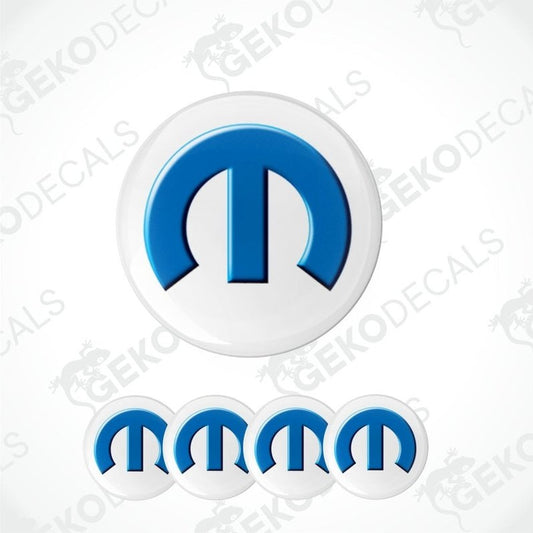 Mopar logo and text on a white background with 'Geckodecals' watermark.