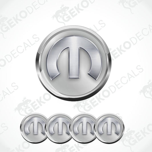Metallic logo set on a white background with 'Gecko Decals' watermark.