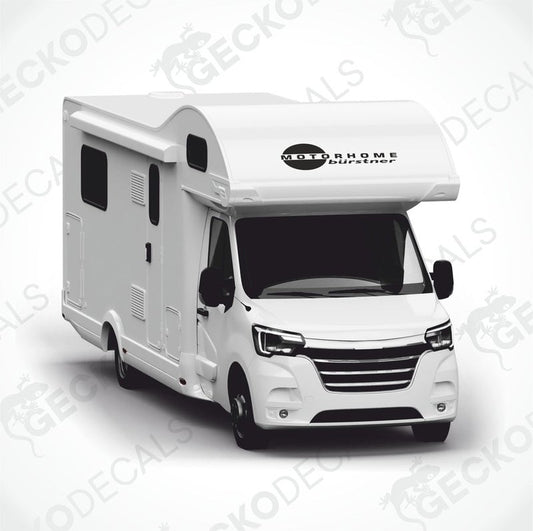 A white Bürstner motorhome decal on a white background.