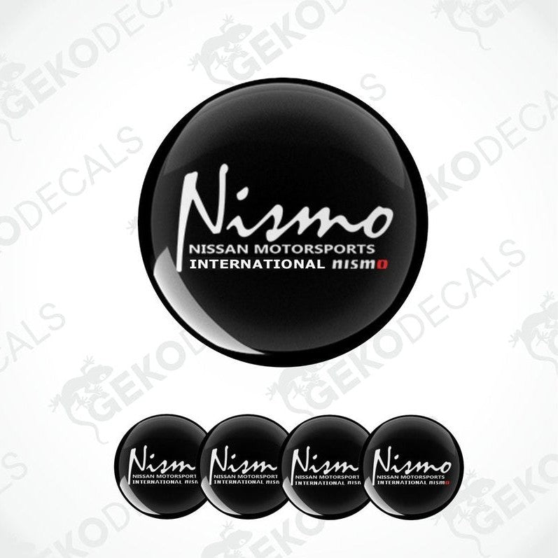 Nissan Motorsports International Nismo vinyl decal set with domed epoxy finish