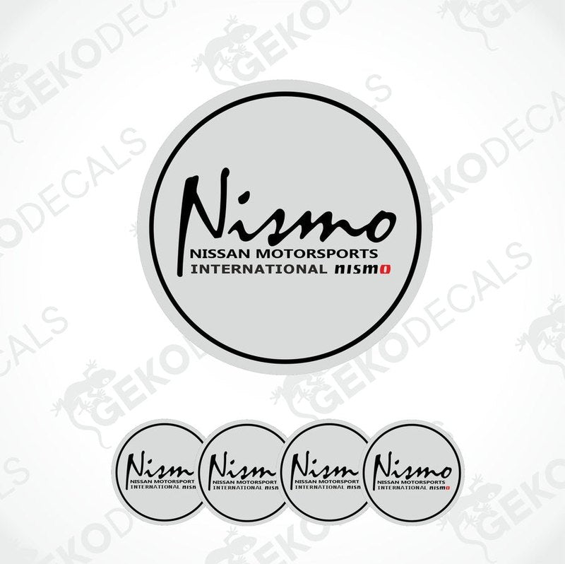 Nissan Motorsports International vinyl car decal set with matte finish