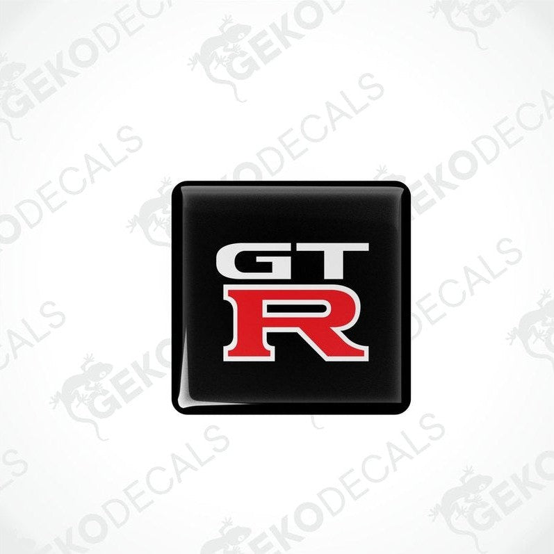 Black vinyl stickers with the NISSAN GT R logo in red and white.