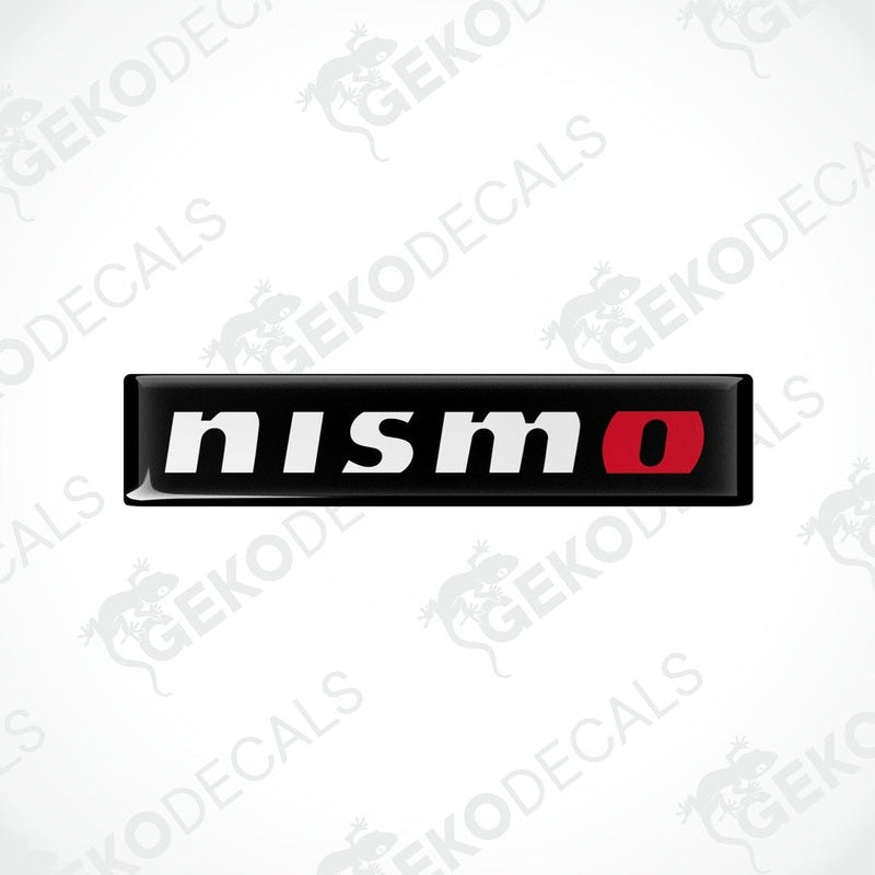 Black, red, and white vinyl stickers with 'NISSAN NISMO' text and a logo.