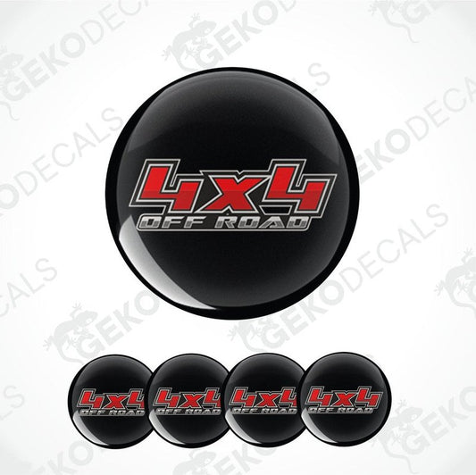 Set of black '4x4 Off Road' decals on a white background with 'Gekodecals' branding.