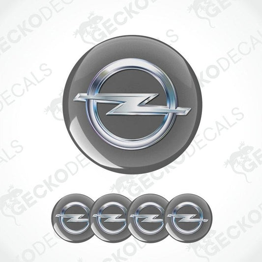 Opel logo and four smaller logos on a white background with 'Gecko Decals' watermark.
