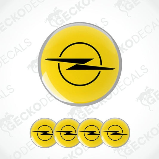 Opel logo decal on a white background with 'Gecko Decals' branding.